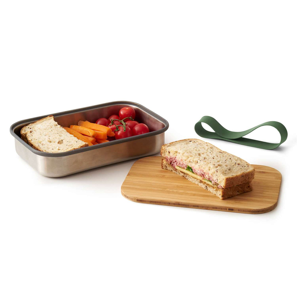 Edelstahl Sandwich Box, olive, 900 ml
