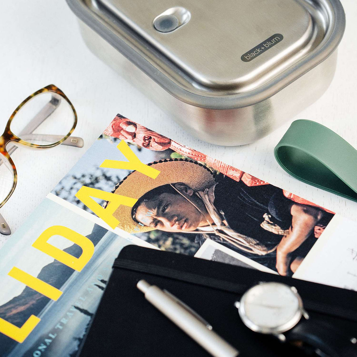 Lunchbox Edelstahl, olive, 600 ml