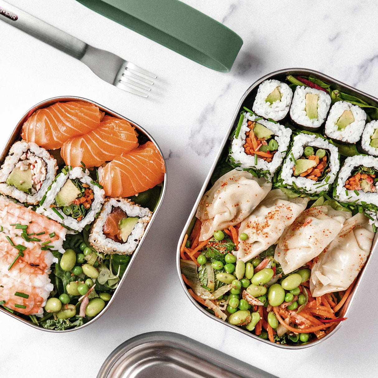 Lunchbox Edelstahl, olive, 600 ml