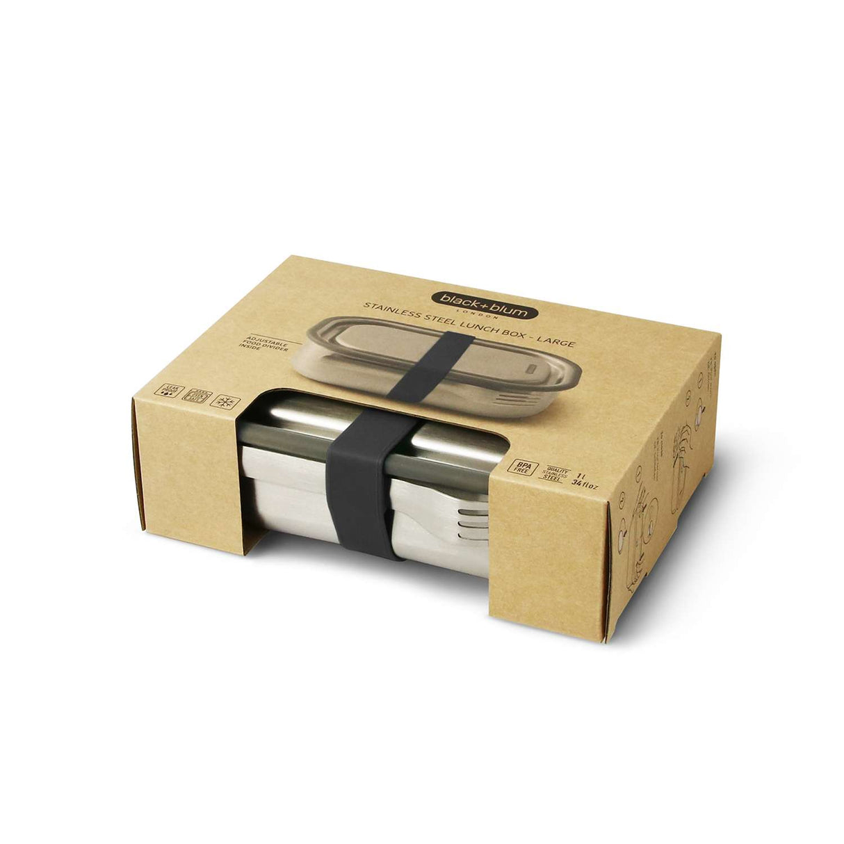 Lunchbox Edelstahl, Vakuumverschluss, 1000 ml