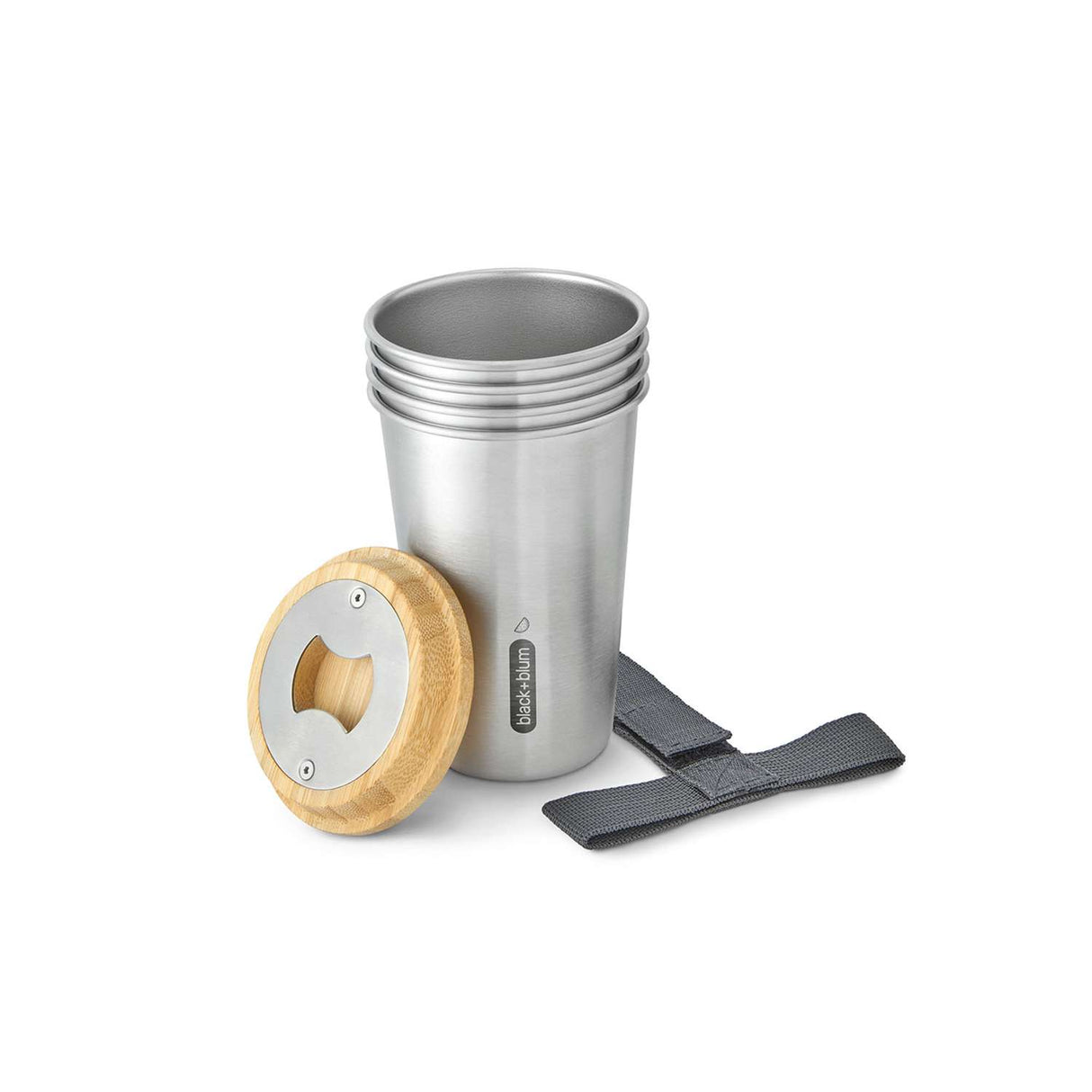 Camping Set aus Edelstahl, 4-teilig