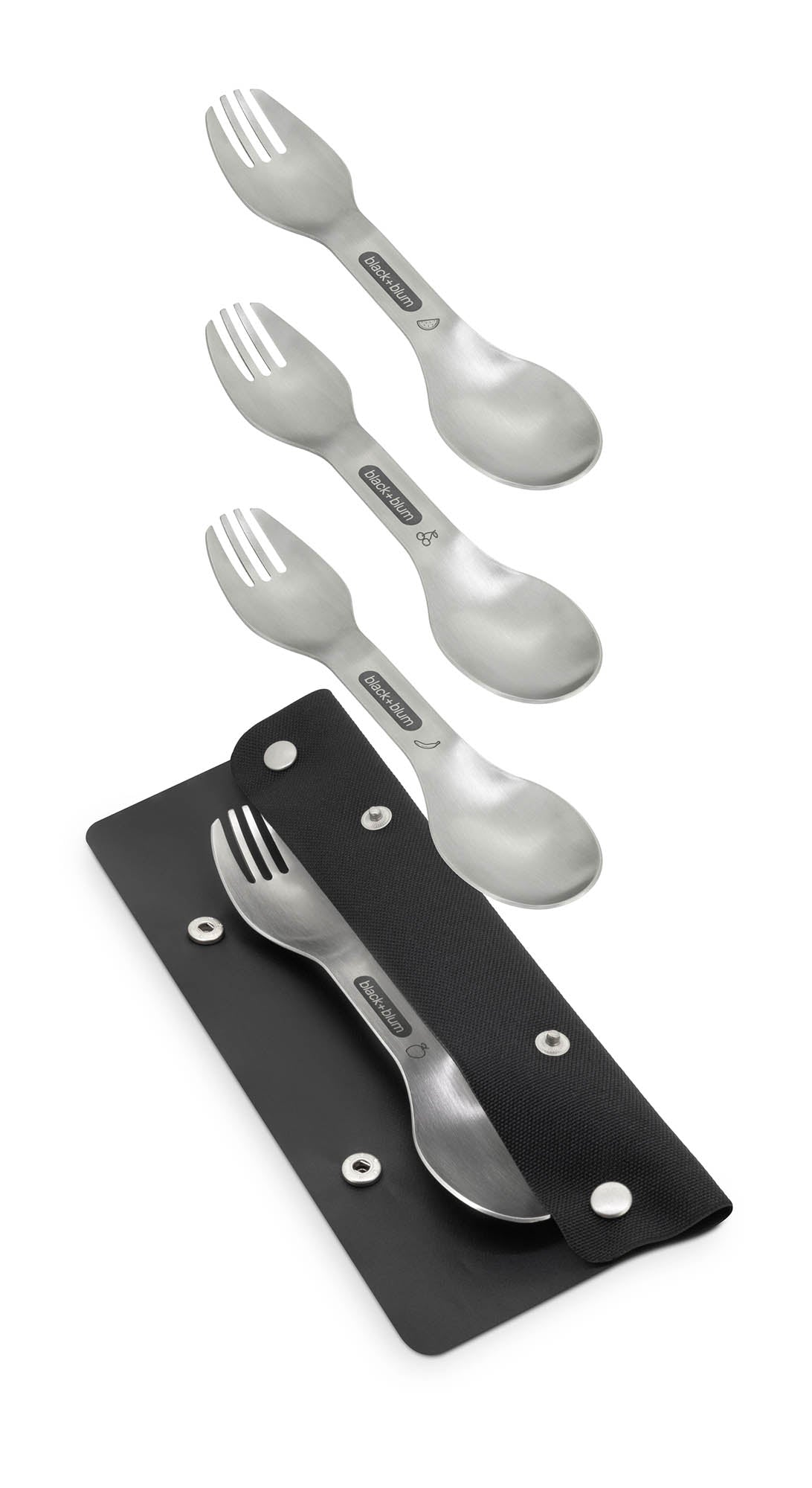 Camping Set aus Edelstahl, 4-teilig