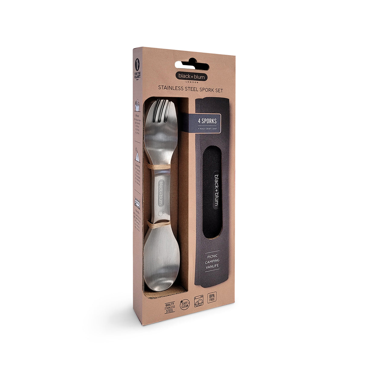Göffel Set aus Edelstahl, 4 Stk.