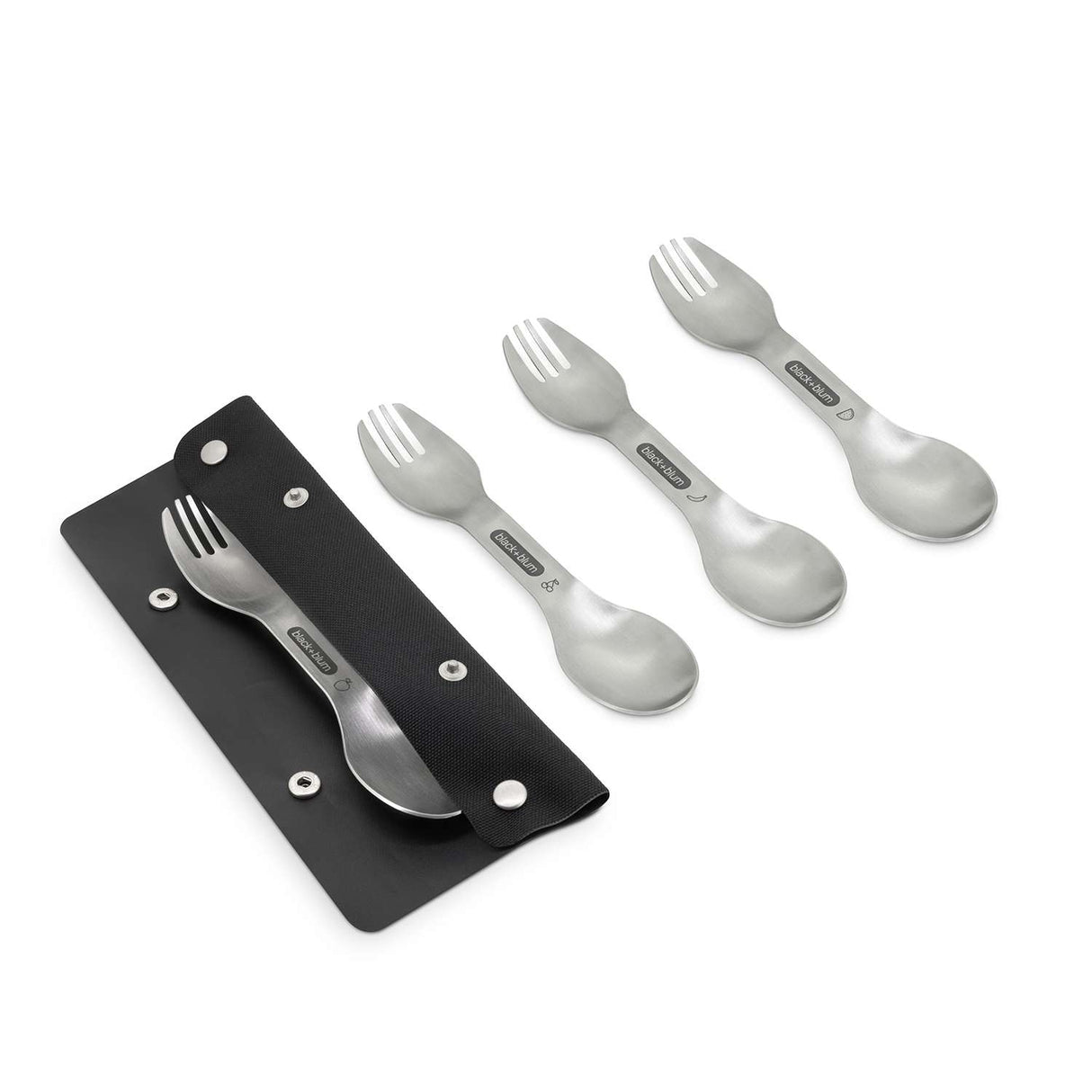 Camping Set aus Edelstahl, 4-teilig