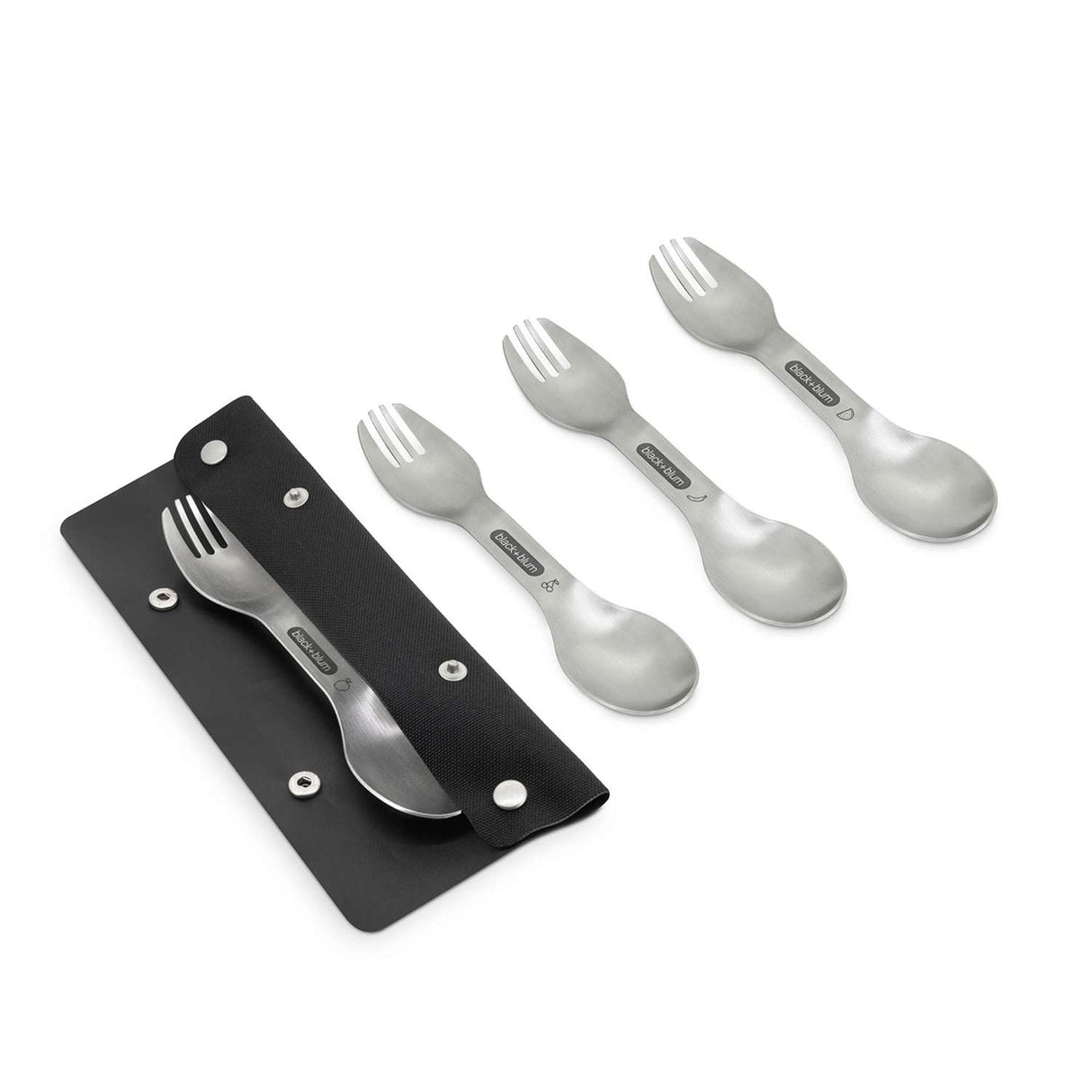 Camping Set aus Edelstahl, 4-teilig