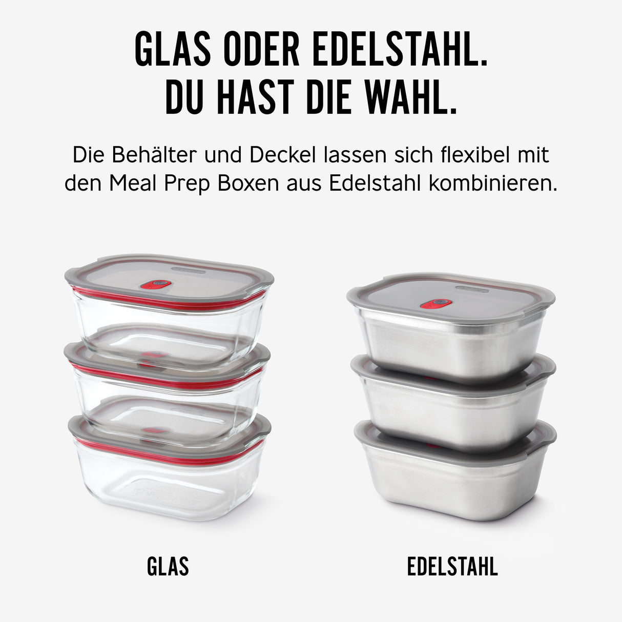 BLACK+BLUM | Multifunktionsdose aus Glas, 5er Set