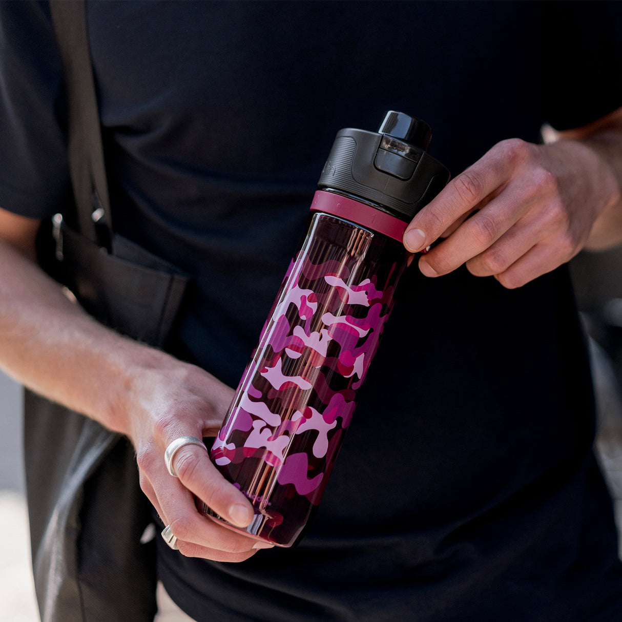 Sports Tracker, 0,8L, Burgund mit Aufdruck