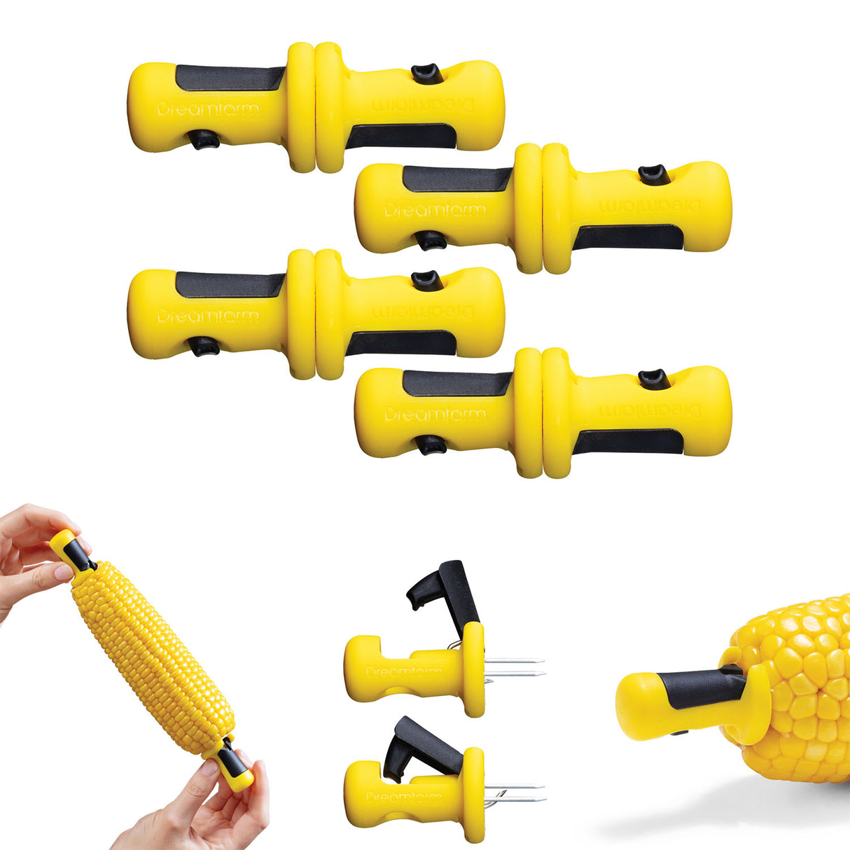 Lockorns | Maiskolbenhalter, 4 Paar
