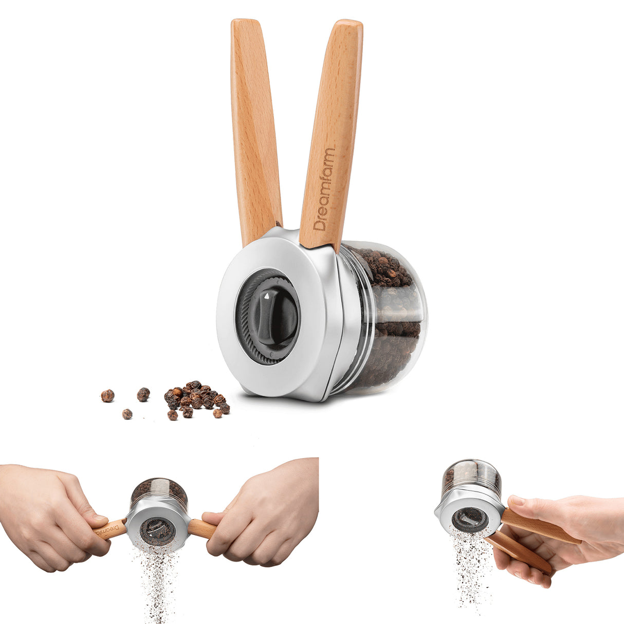 Gewürzmühle ORTWO, einhändig bedienbar