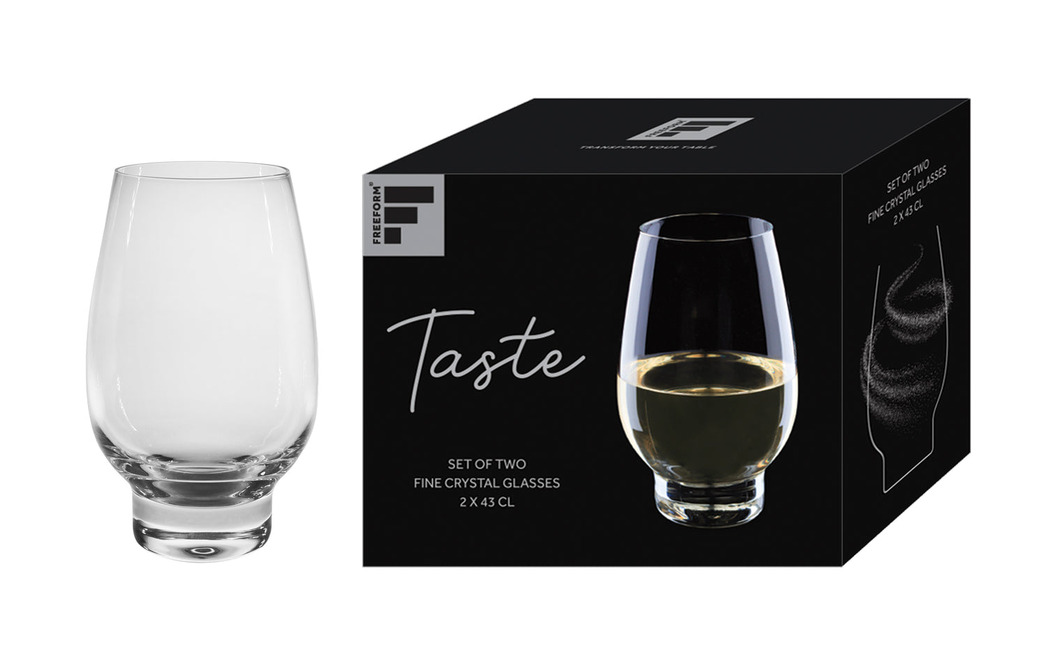 Weißwein-Glas ohne Stiel, 430ml, 2er Set