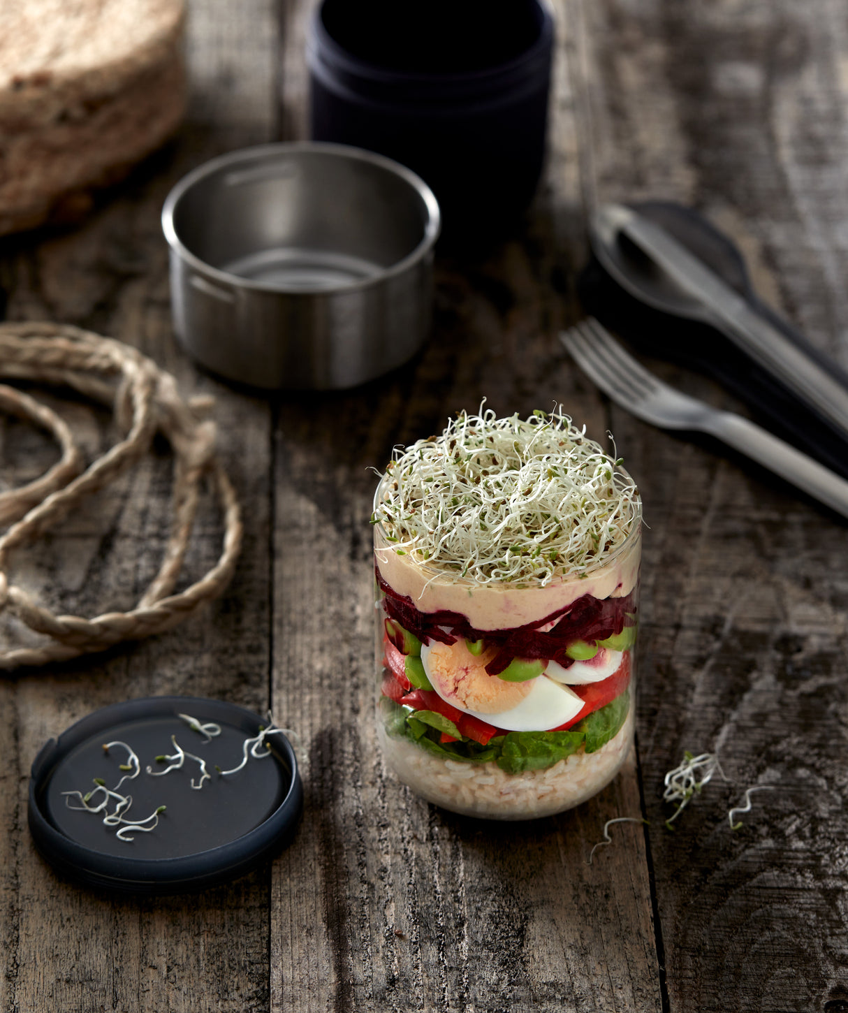 Lunchschale aus Glas, Schiefer
