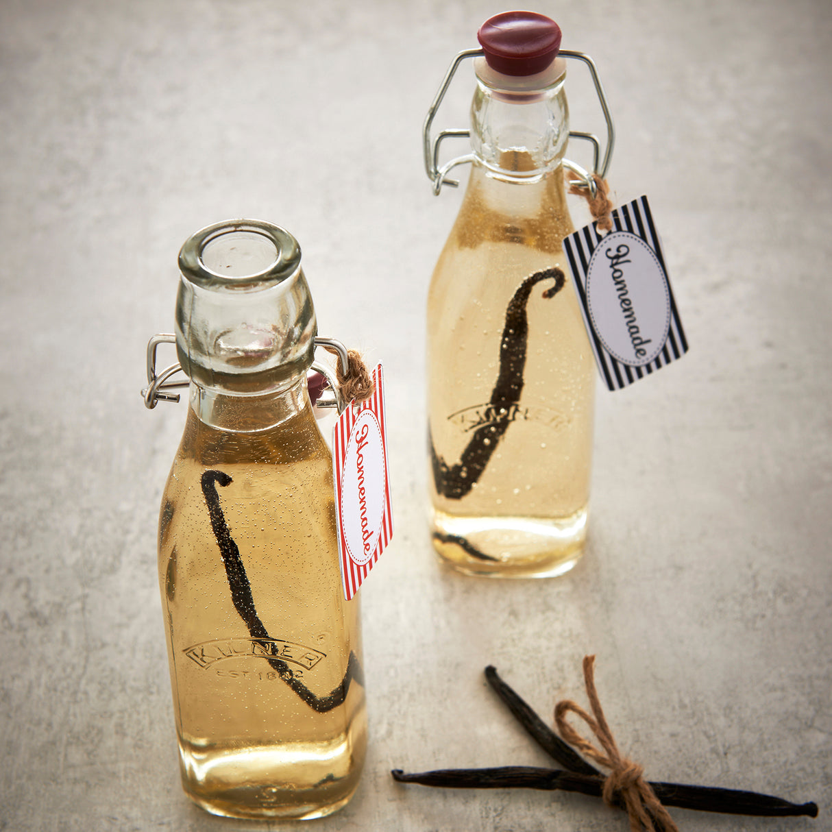 Einkochflasche mit Bügelverschluss, quadratisch, in 3 Größen