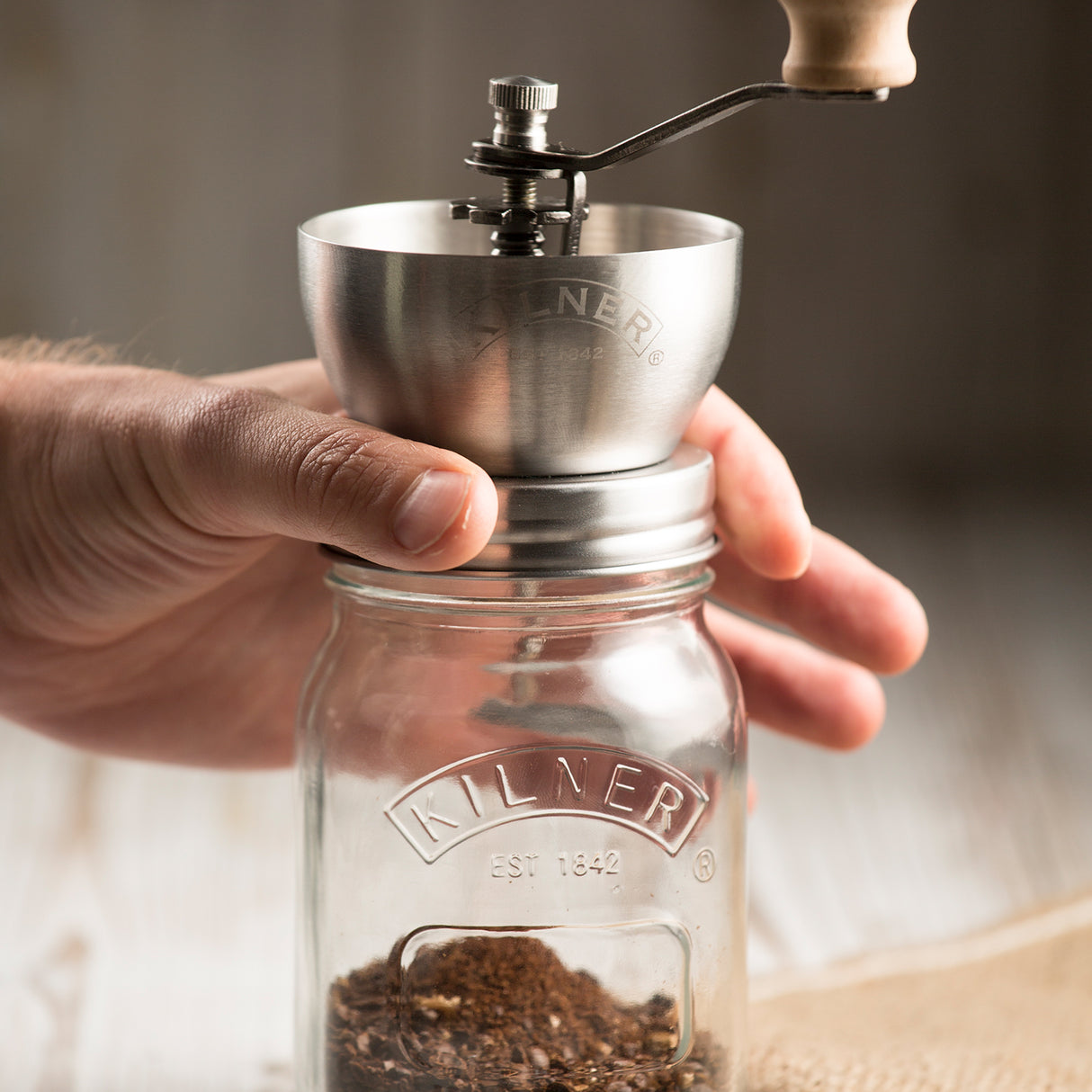 Kaffeemühle mit Vorratsglas