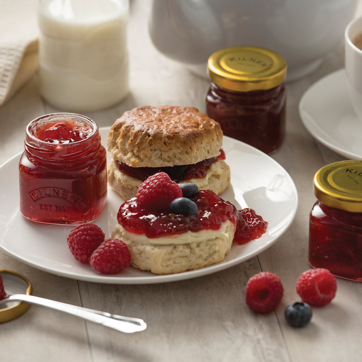4 Mini Marmeladengläser im Set á 55 ml