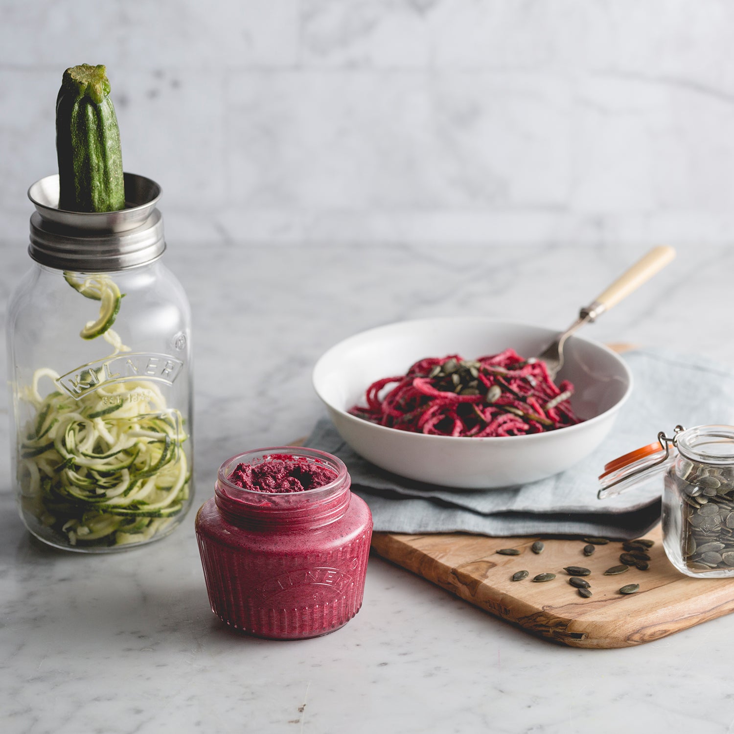 Spiralizer mit Glas 1 Liter