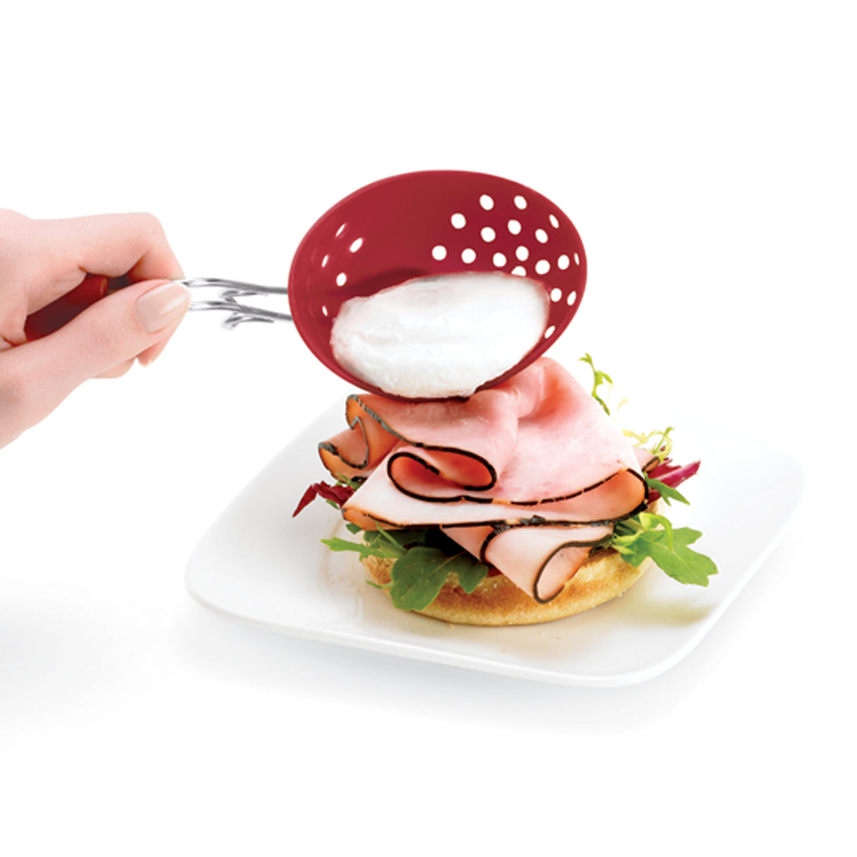 Silikon-Eier-Pochierer - rot, 2er Set