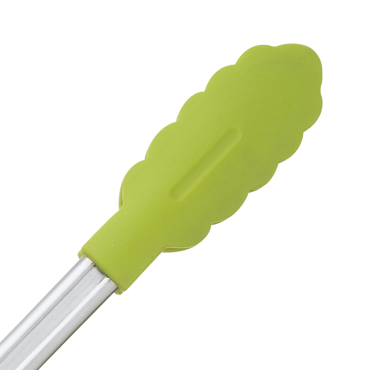 Edelstahl-Küchenzange mit Antihaft-Silikonenden, grün, Länge: 24 cm