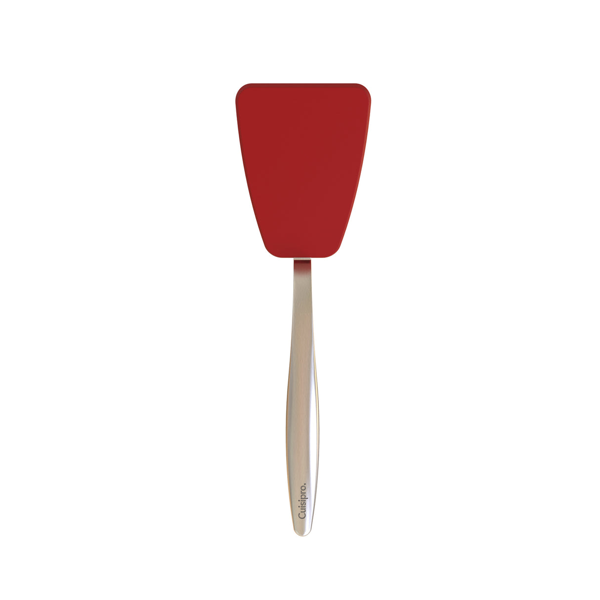 Mini Silikonwender mit Edelstahlgriff, rot, Länge: 20 cm