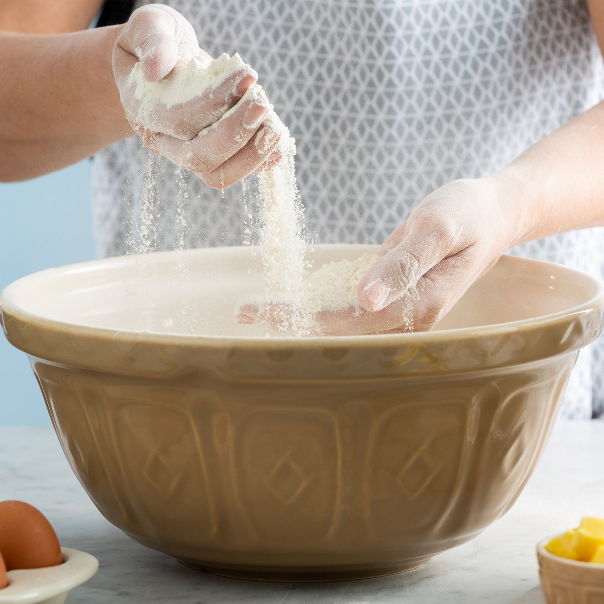 Rührschüssel - CANE, beige, in 6 Größen