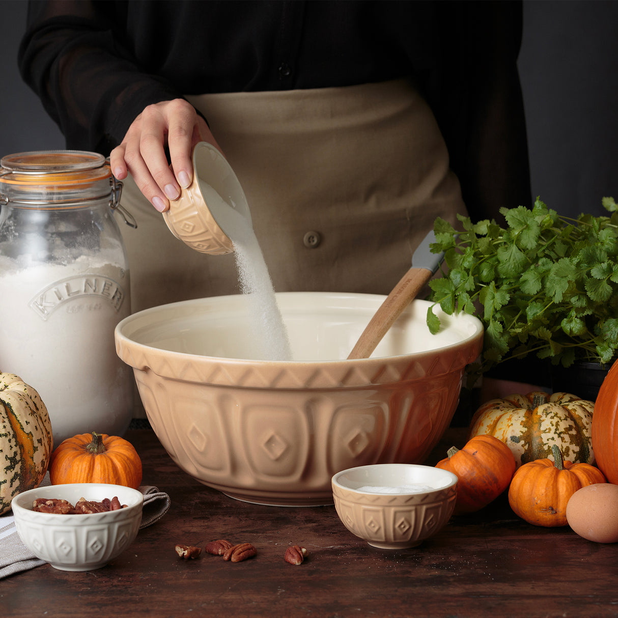 Rührschüssel - CANE, beige, in 6 Größen