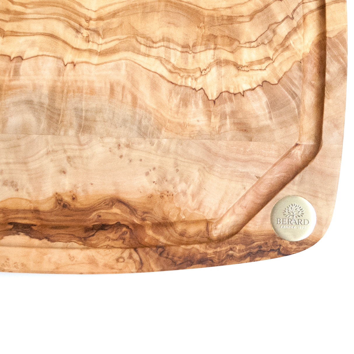 Schneidbrett mit Saftrille, Nerro aus Olivenholz, 2 Größen