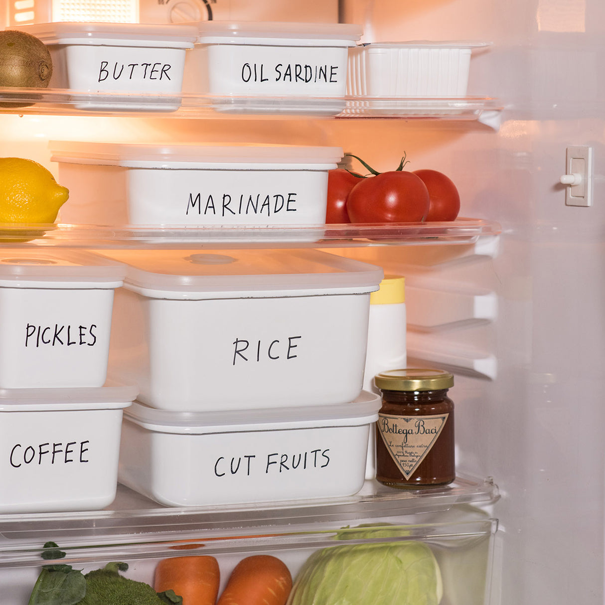 Vakuum Emaille Frischhaltedose, L flach