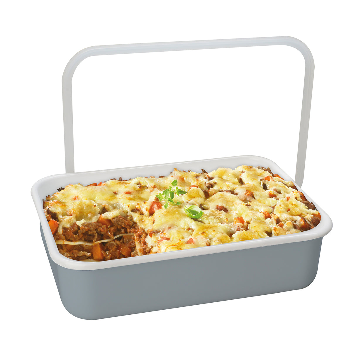 Color Line, Emaille Frischhaltedose, Grau L Flach, 1,35L