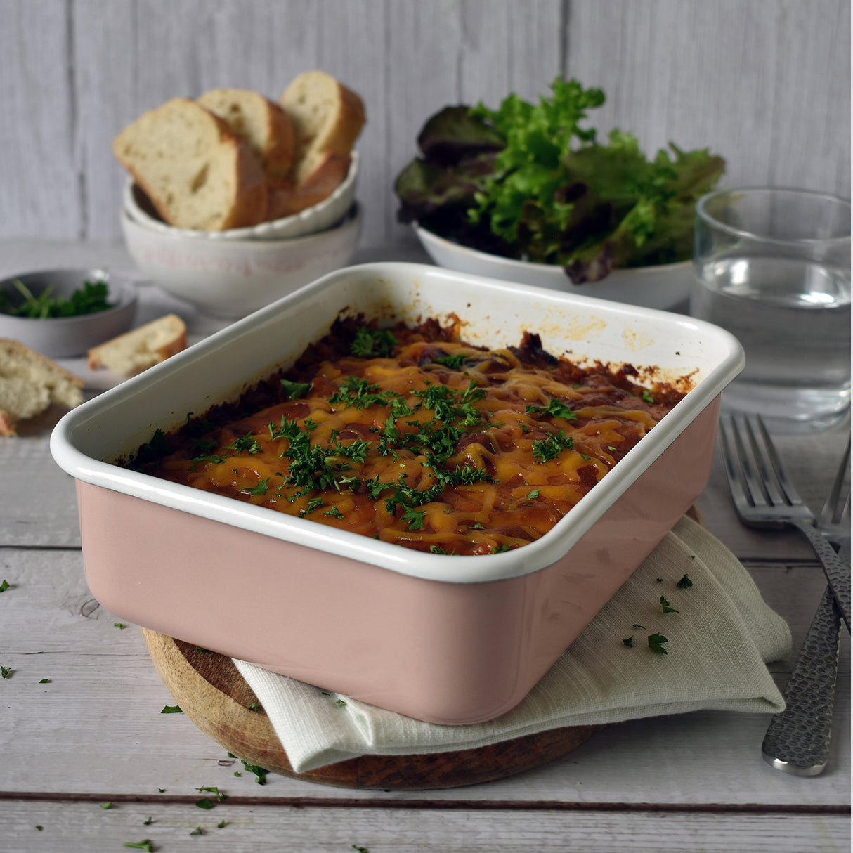 Color Line, Emaille Frischhaltedose, Rosa M Flach, 0,74L