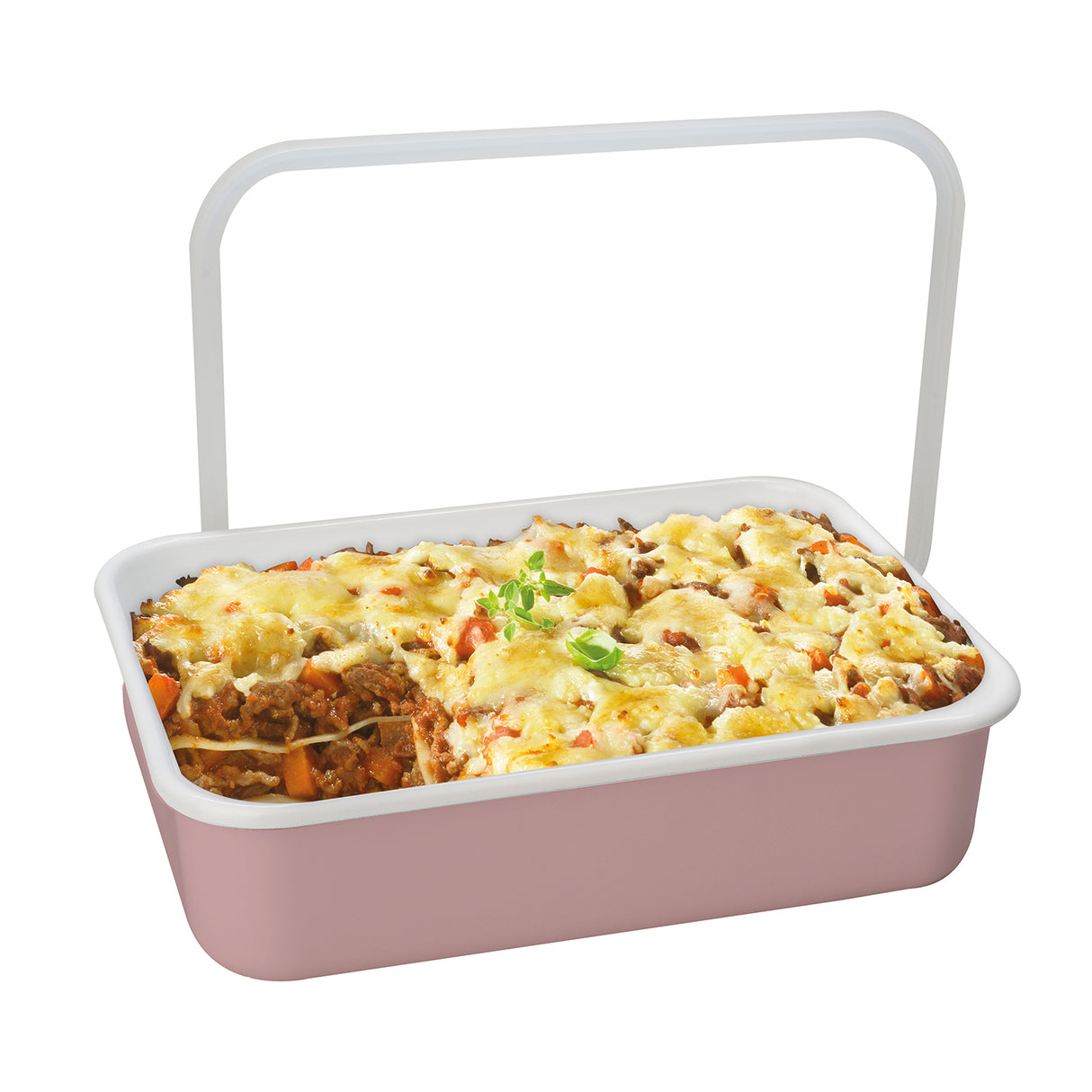 Color Line, Emaille Frischhaltedose, Rosa L Flach, 1,35L