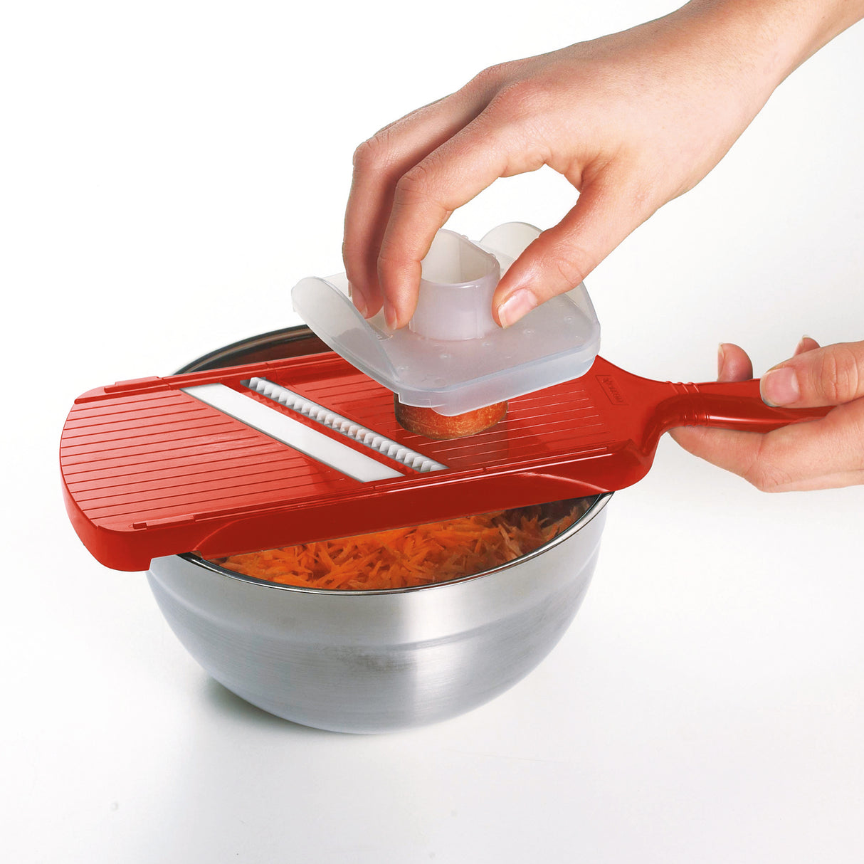 Küchen-Hobel mit Keramik-Julienneklinge, rot