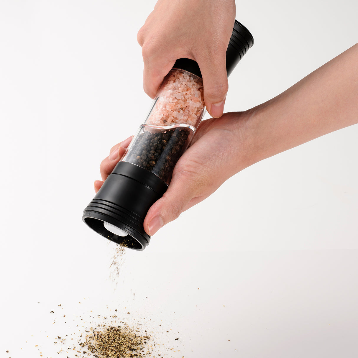 Keramik Dual-Mühle mit 2 Keramikmahlwerken, Höhe: 20 cm