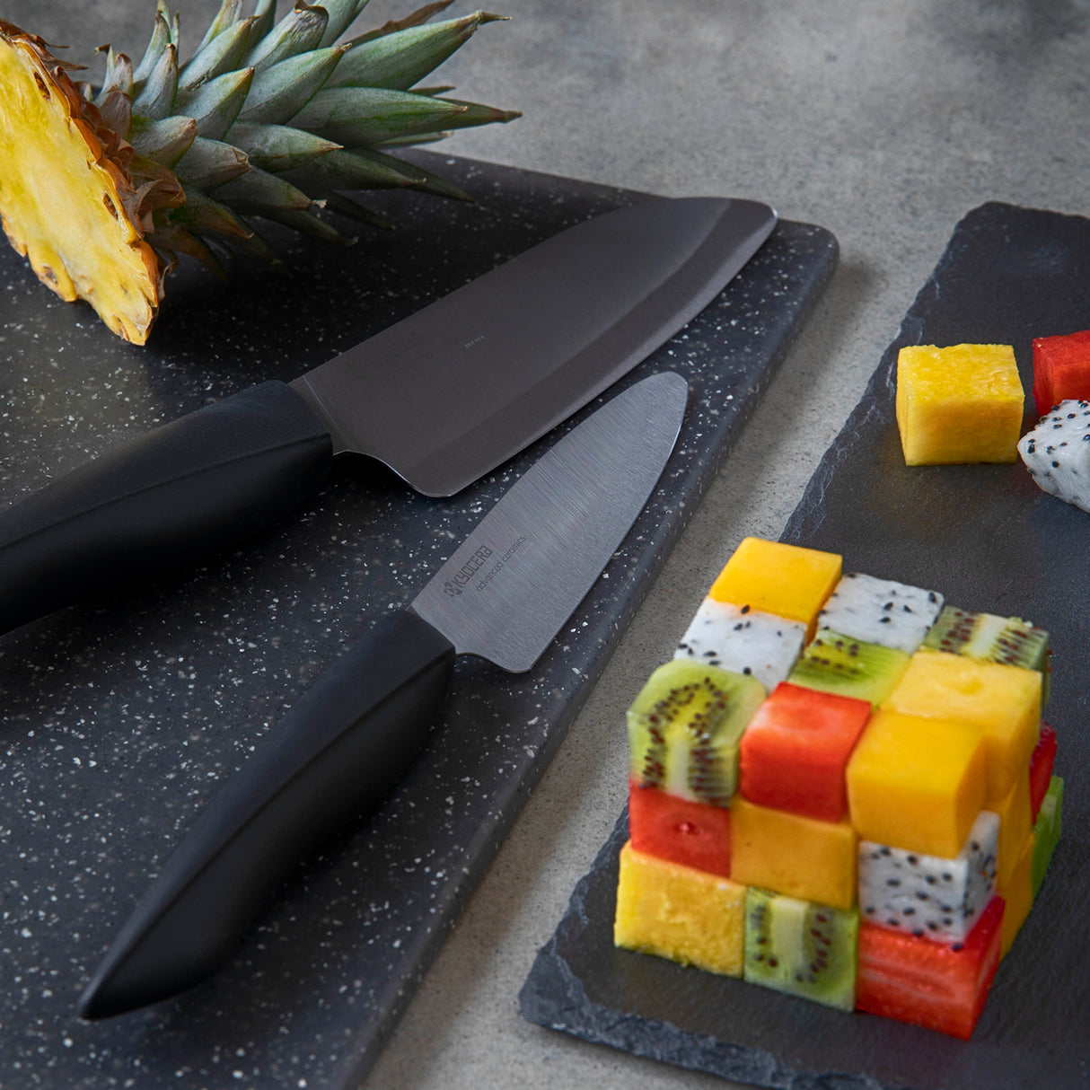 SHIN Universalmesser mit schwarzer Keramikklinge, Klinge: 13 cm