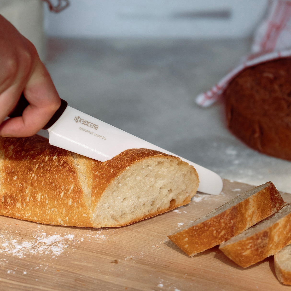 GEN Keramik-Brotmesser, Klinge: 18 cm