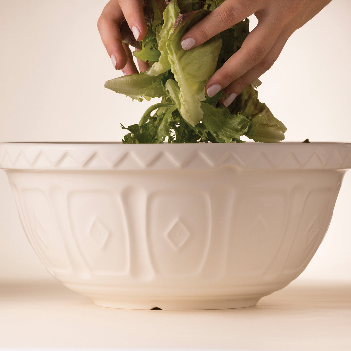 2. Wahl - Rührschüssel, creme, 4 Liter 29 cm - mit leichtem Farbfehler