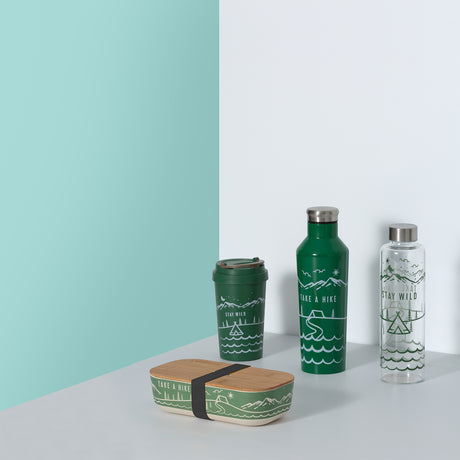 PURE | STAY WILD Trinkflasche aus Glas, 600 ml