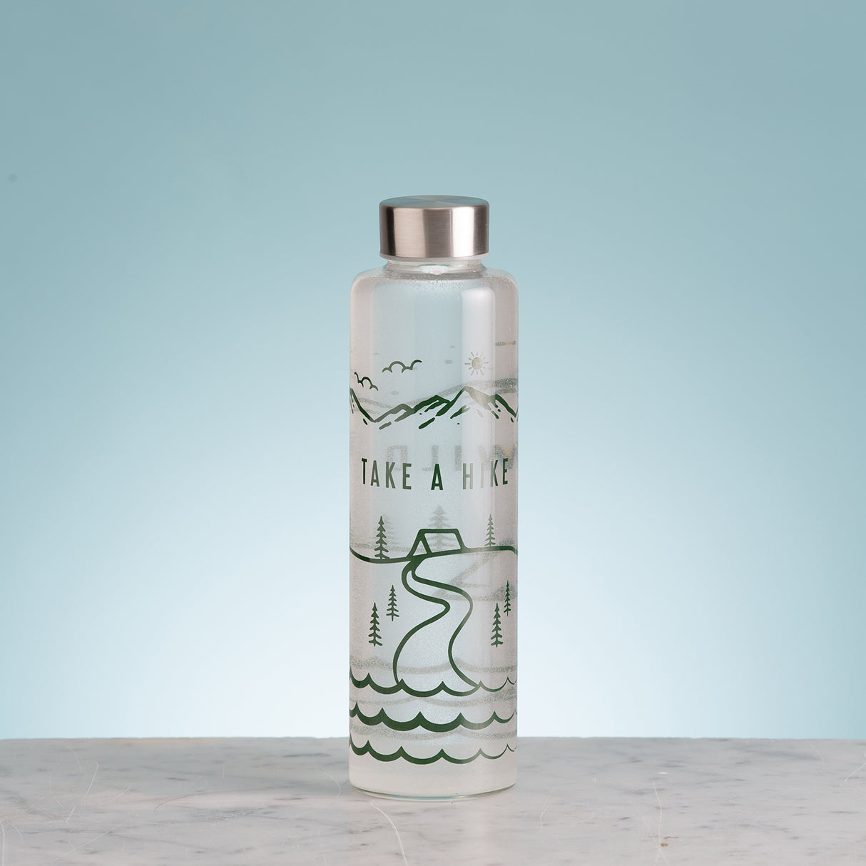 PURE | STAY WILD Trinkflasche aus Glas, 600 ml