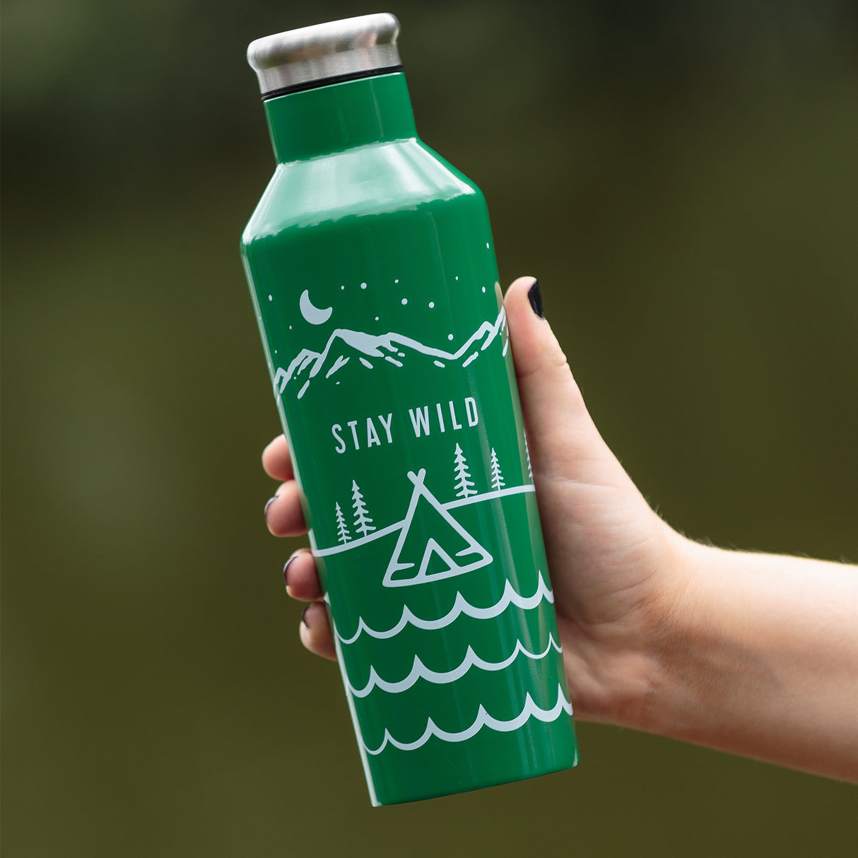 PURE | STAY WILD Isolierflasche aus Edelstahl, 500 ml