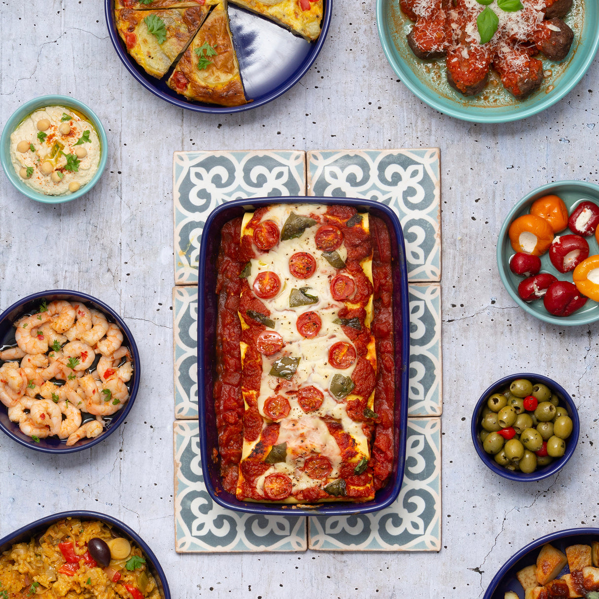 Worlds Foods | Tapas Schale, rund, dunkelblau, 3 Größen