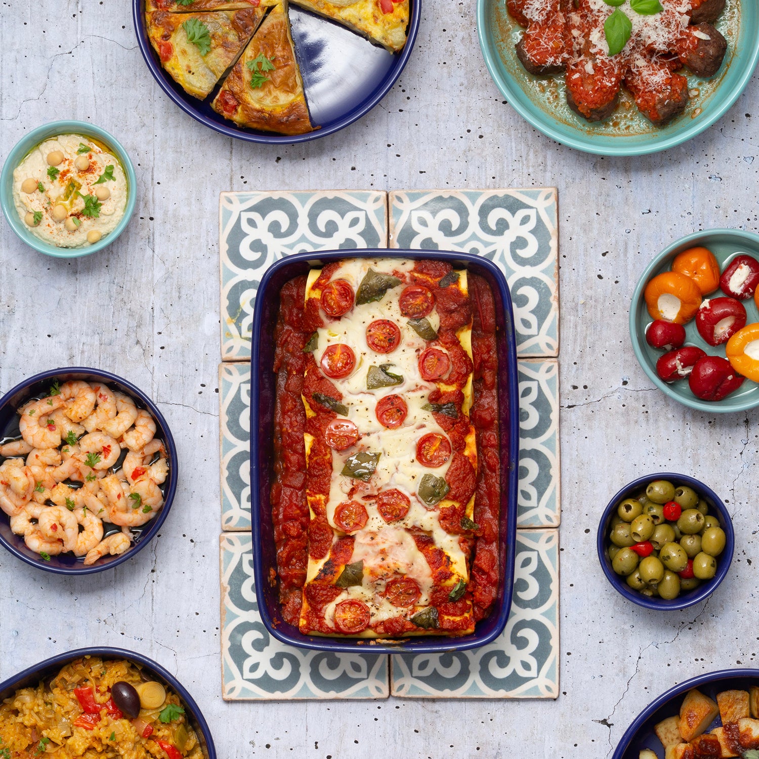 Worlds Foods | Tapas Schale, rund, dunkelblau, 3 Größen