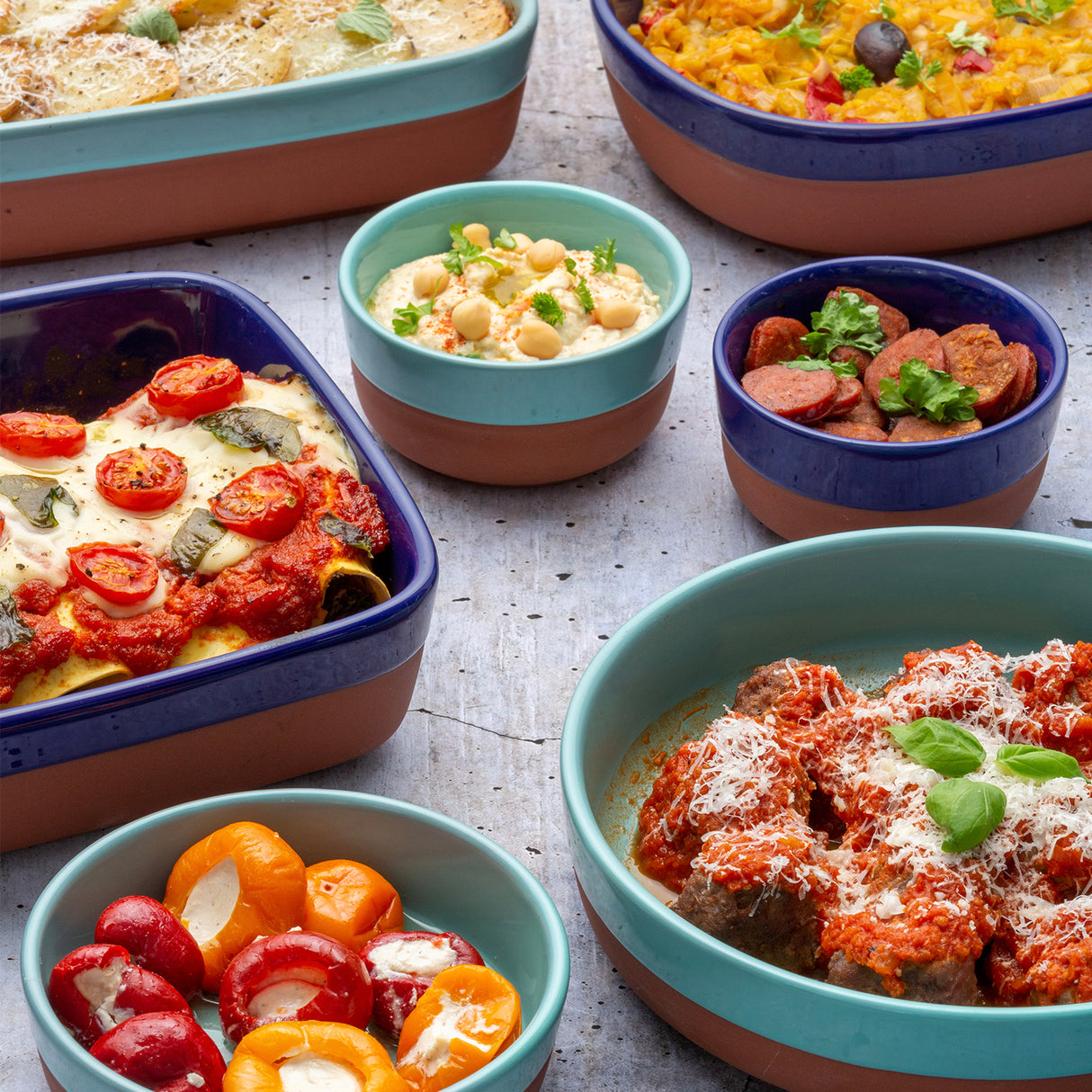 Worlds Foods | Tapas Ofenform, hellblau, 21 cm