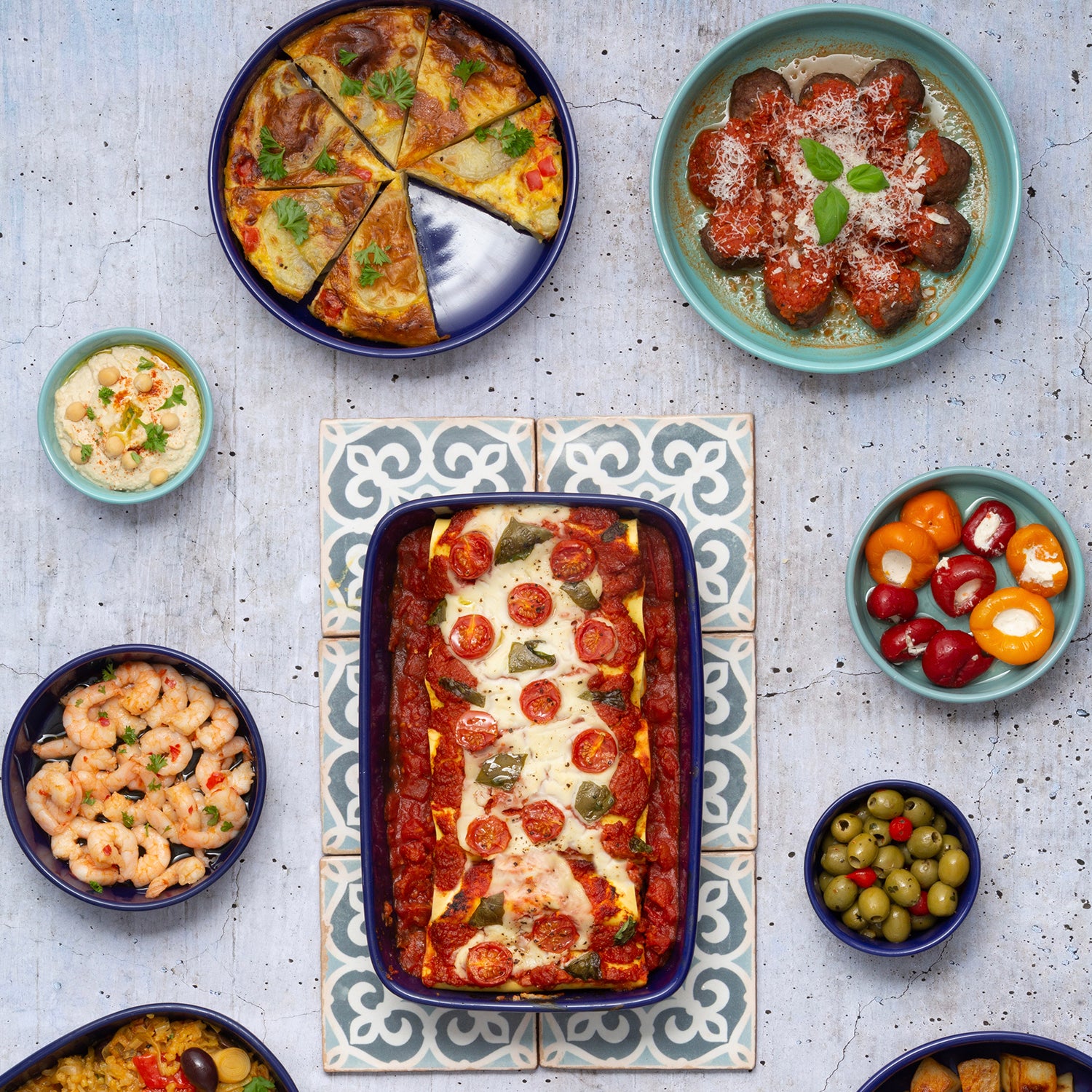 Worlds Foods | Tapas Ofenform, hellblau, 21 cm