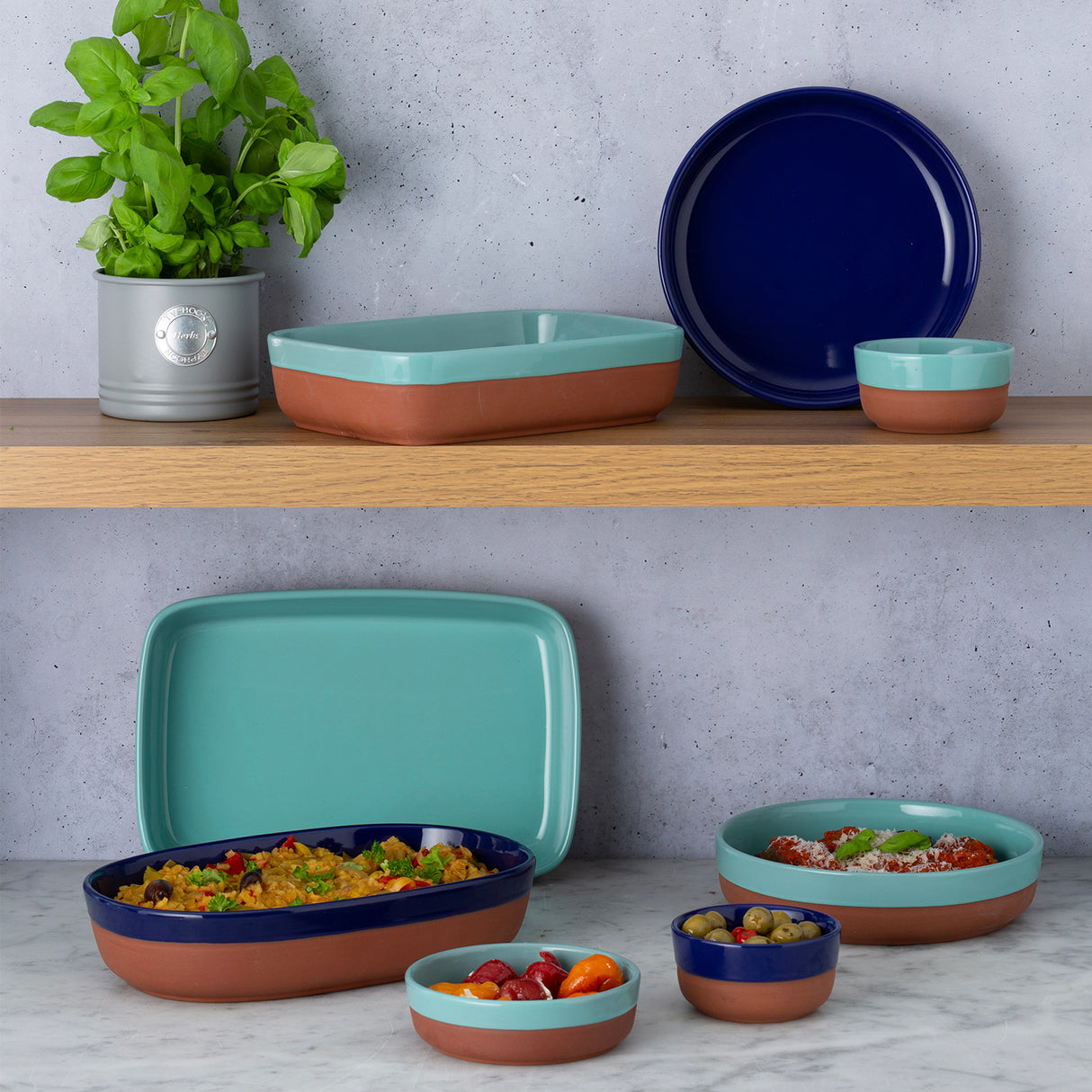 Worlds Foods | Tapas Schale, rund, hellblau, 3 Größen