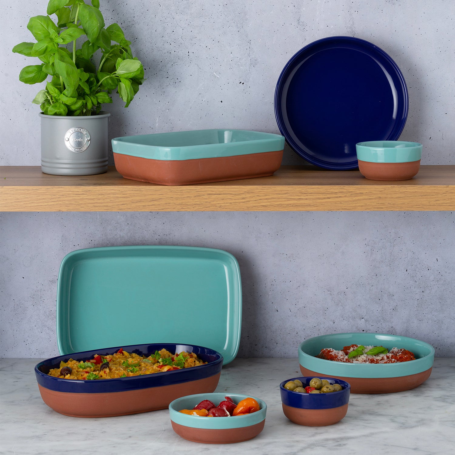 Worlds Foods | Tapas Schale, rund, hellblau, 3 Größen