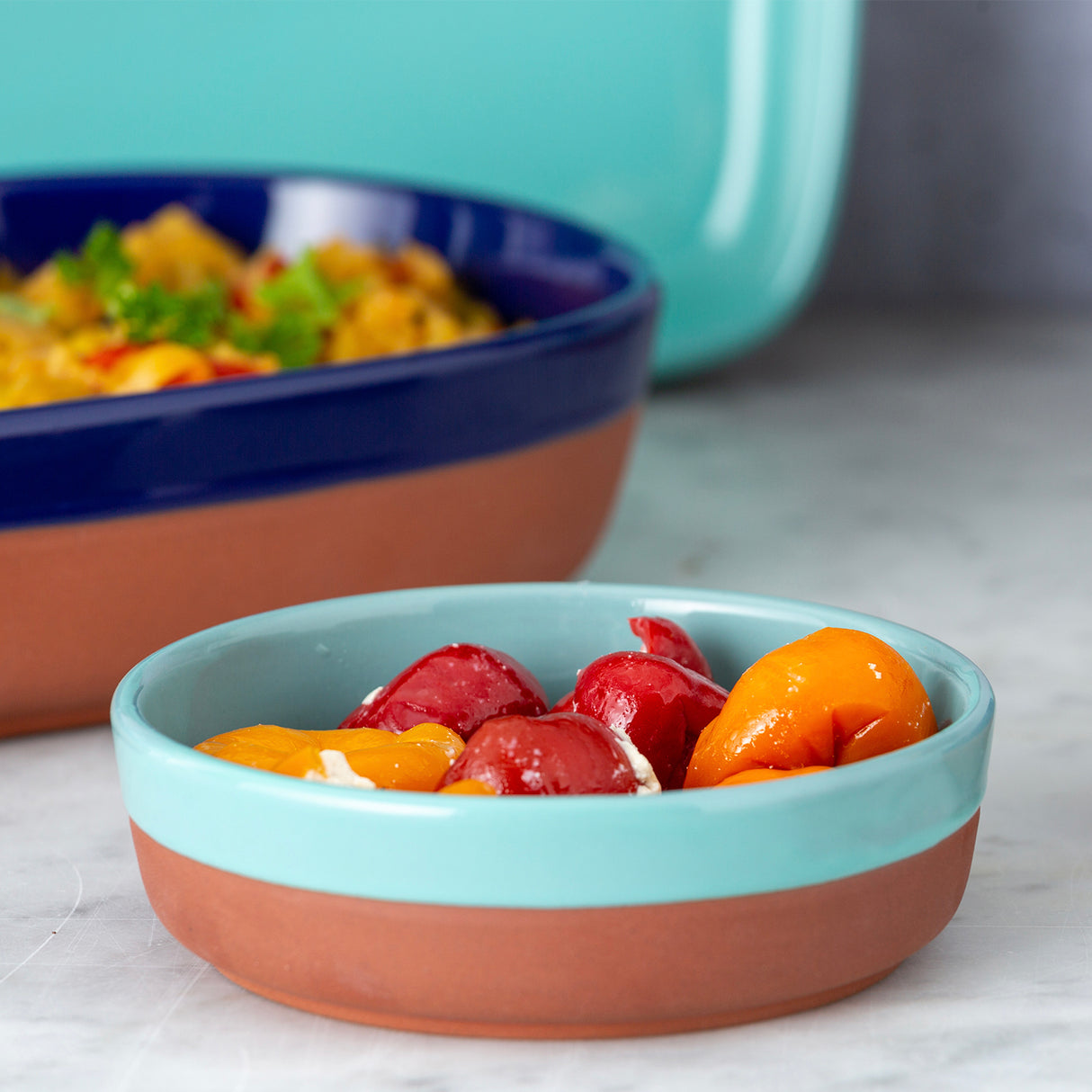 Worlds Foods | Tapas Schale, rund, hellblau, 3 Größen