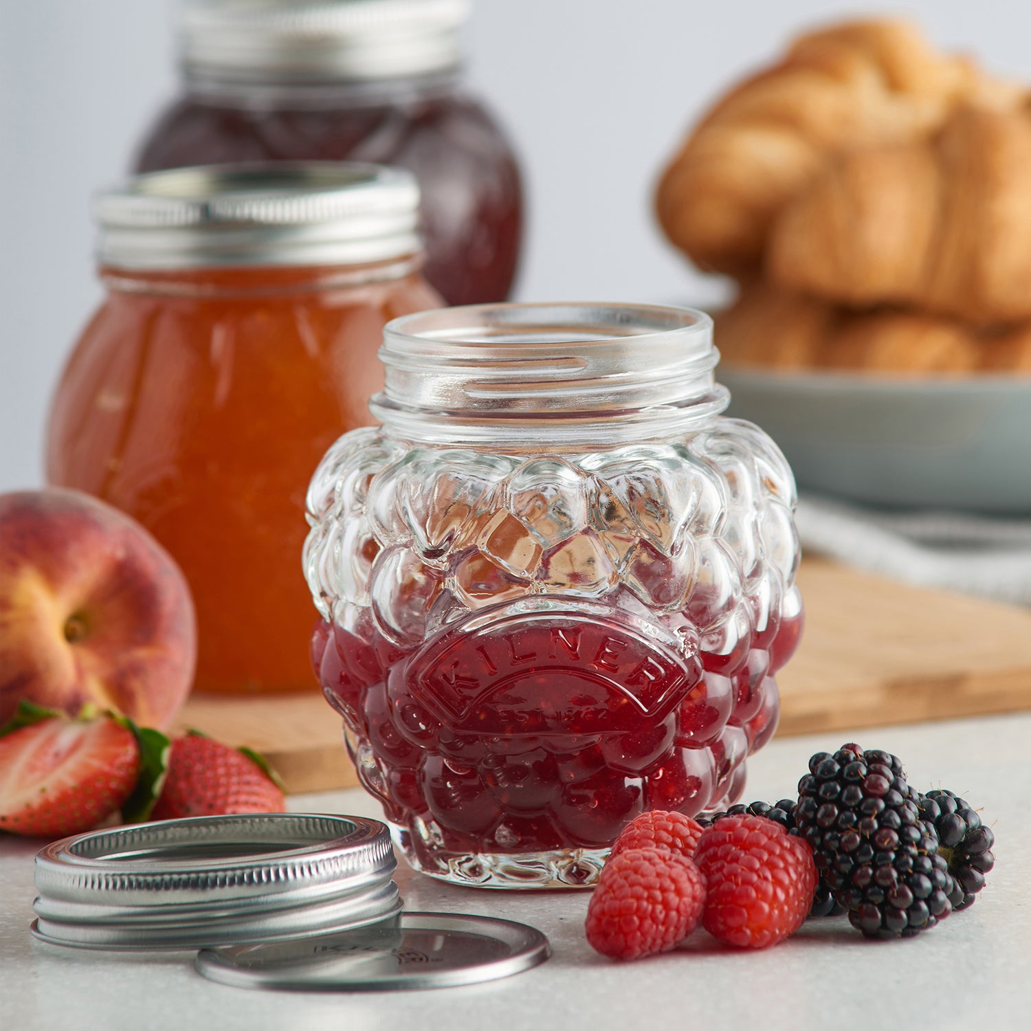Einmachglas Früchtchen, 400 ML, in 3 Obstformen