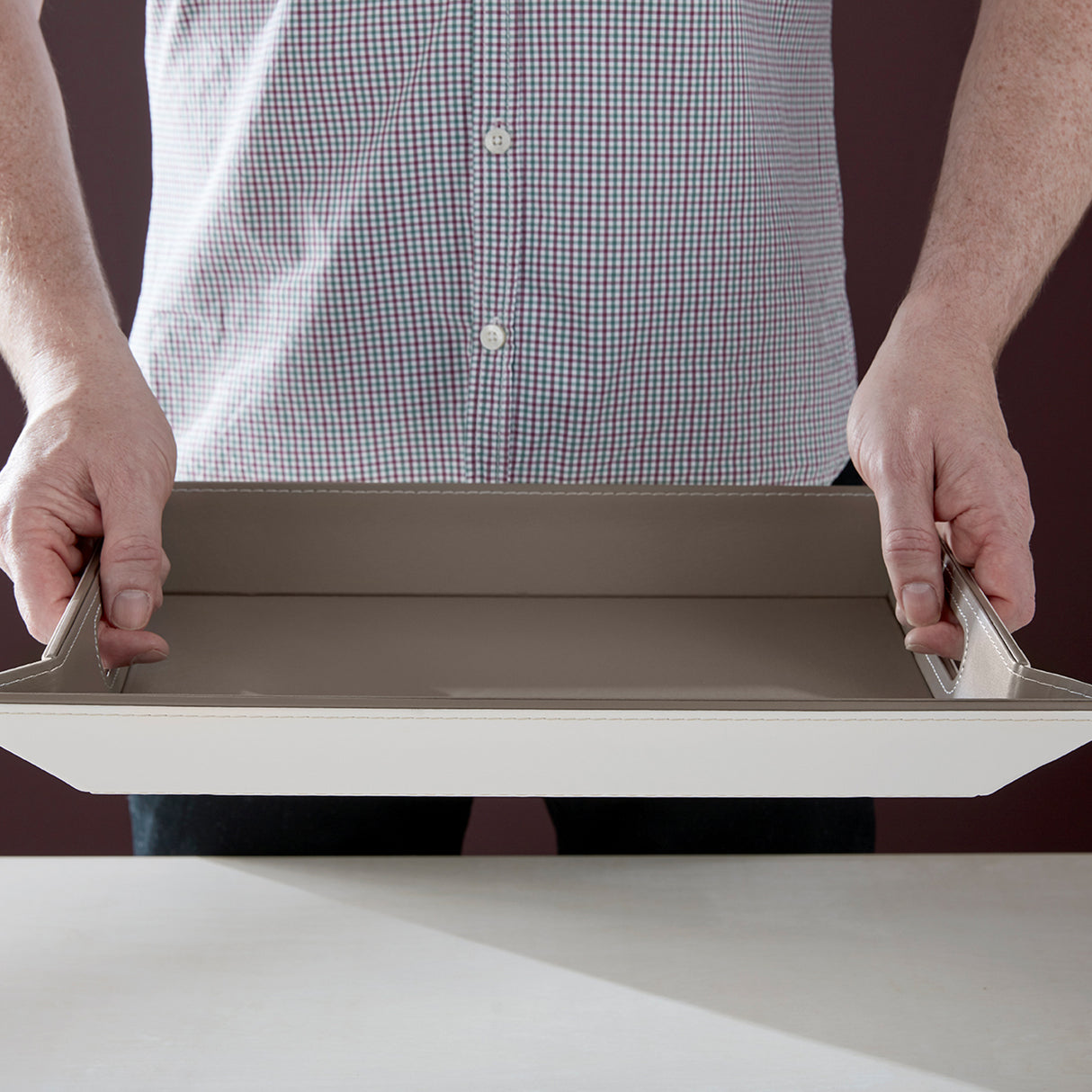 Wendetablett, Weiss/Taupe, 2 Größen