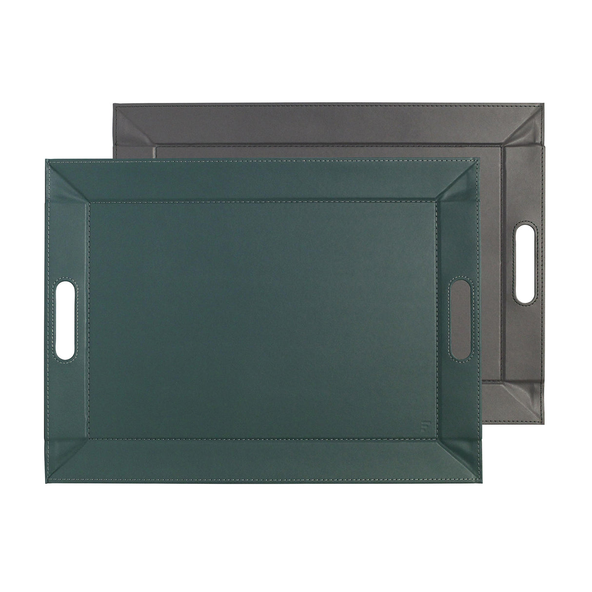 Tablett, Tischset, Untersetzer, Petrol/Anthrazit