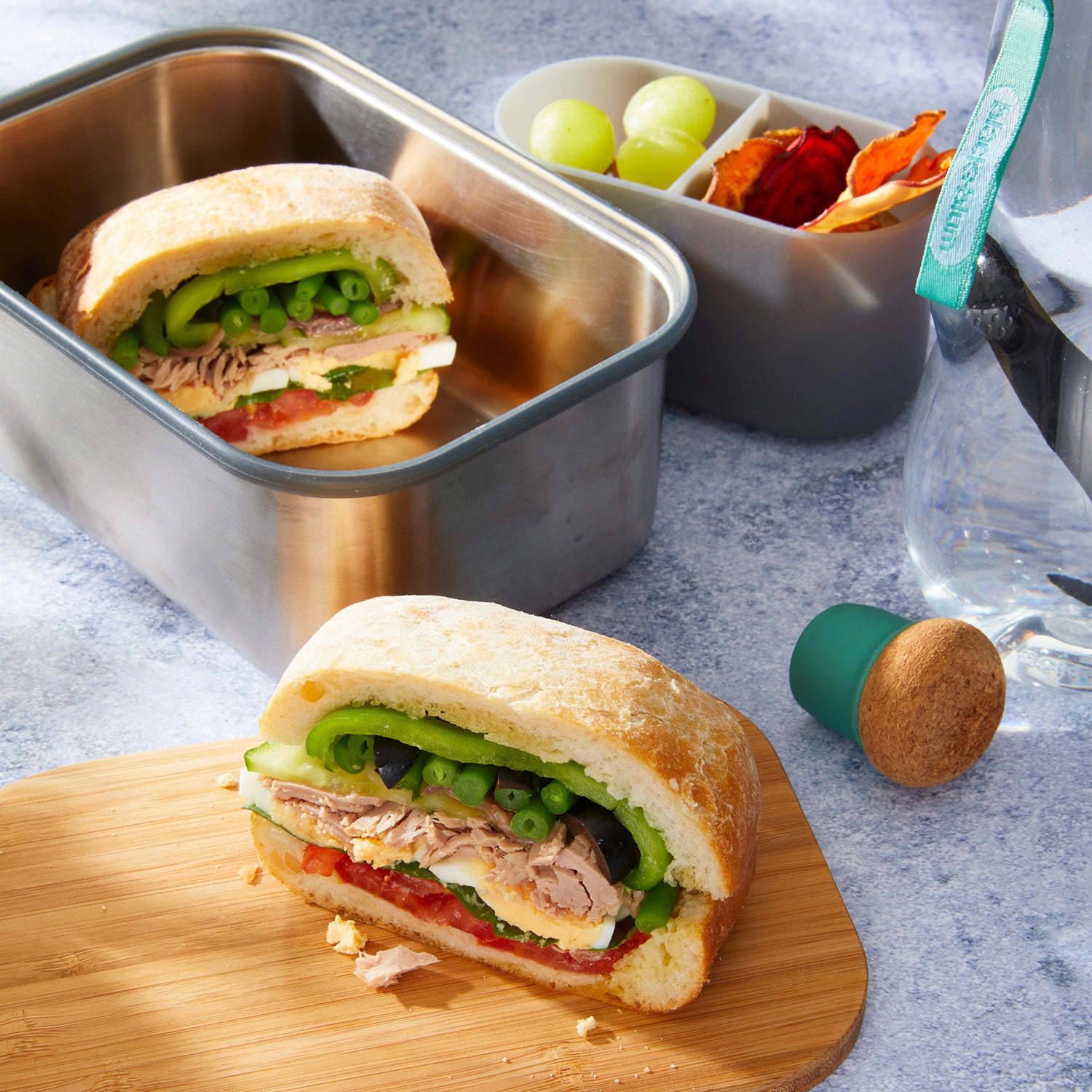 Brotdose aus Edelstahl, Orange, 1250 ml