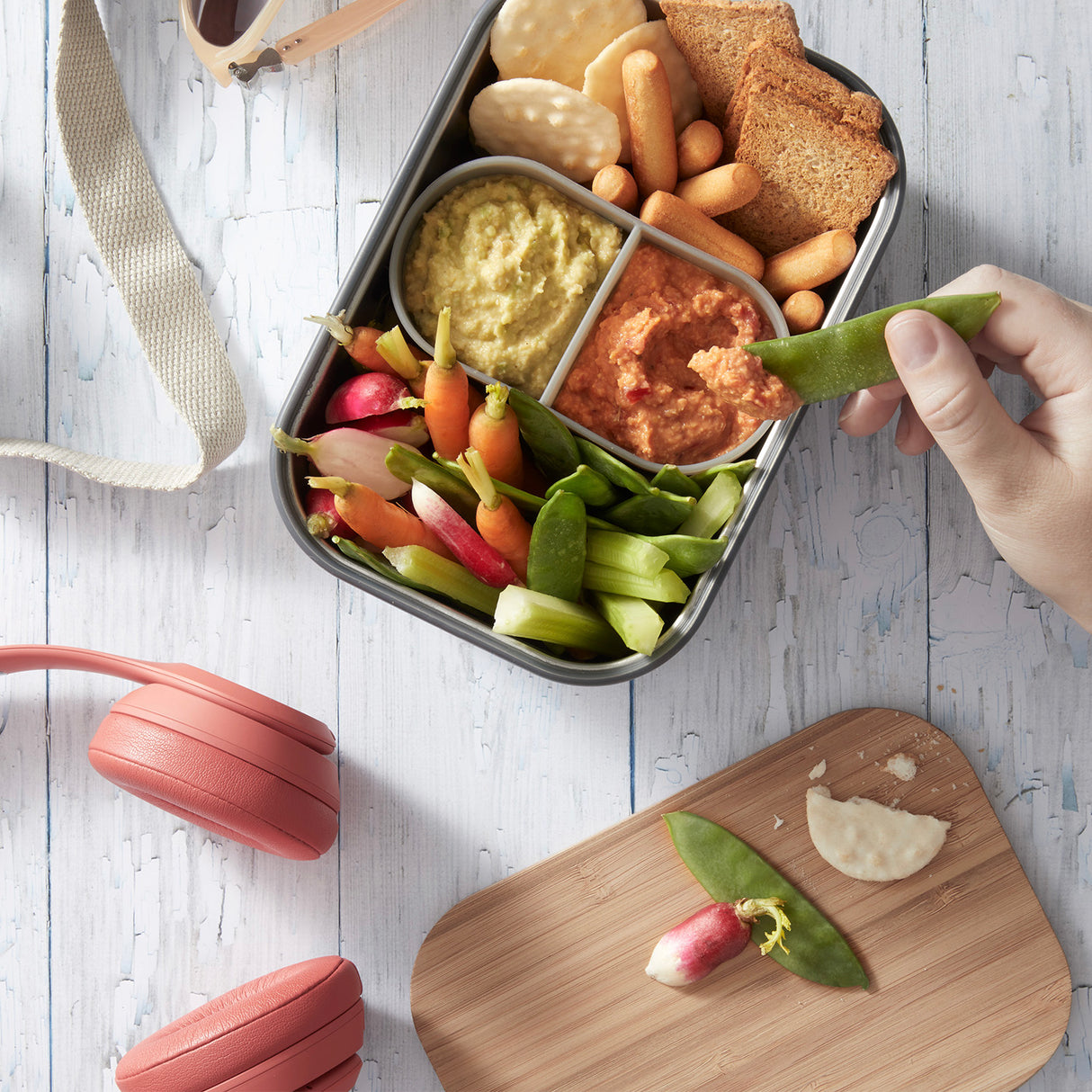 Brotdose aus Edelstahl, Orange, 1250 ml