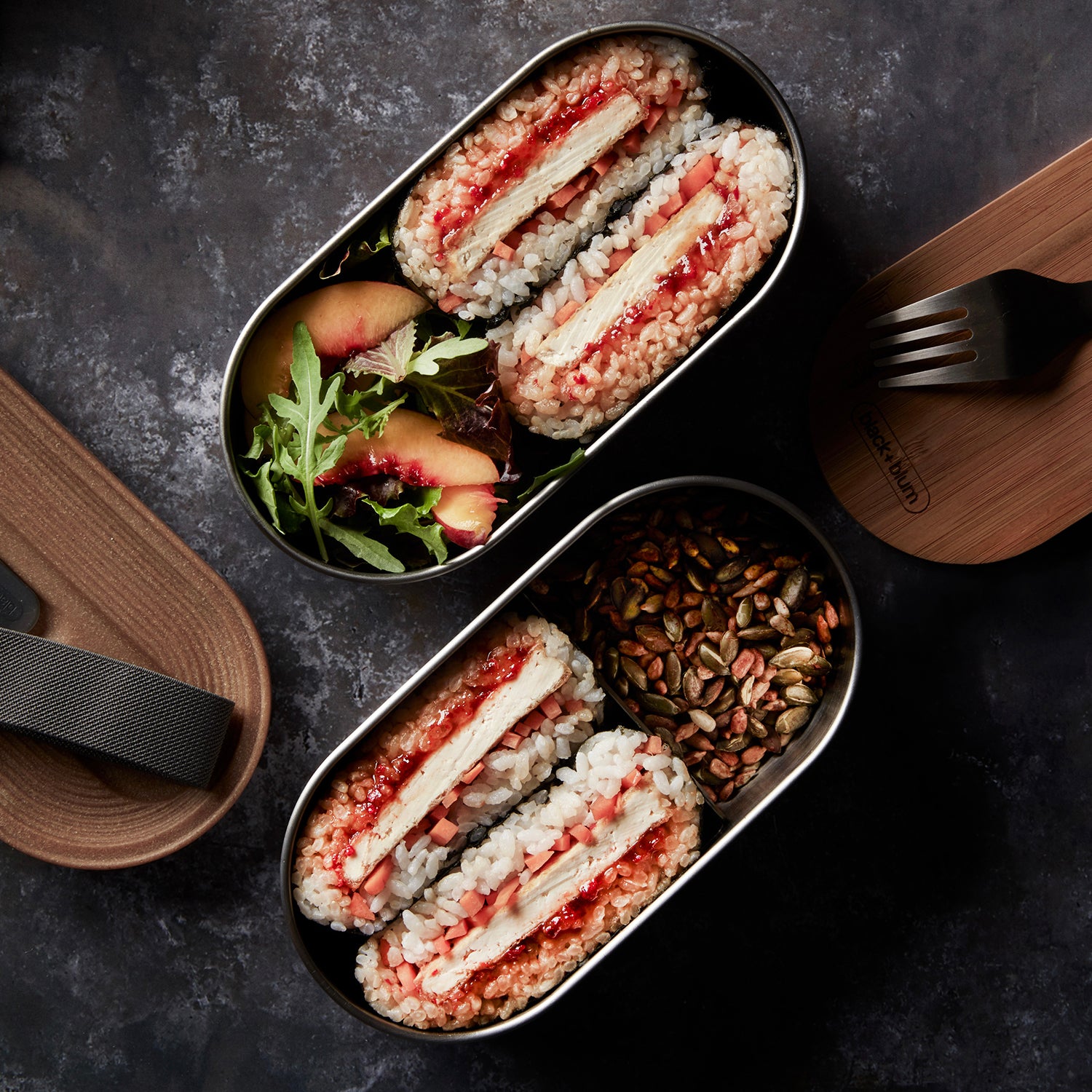 Bentobox-Set aus Edelstahl, 2 x 500 ml Box